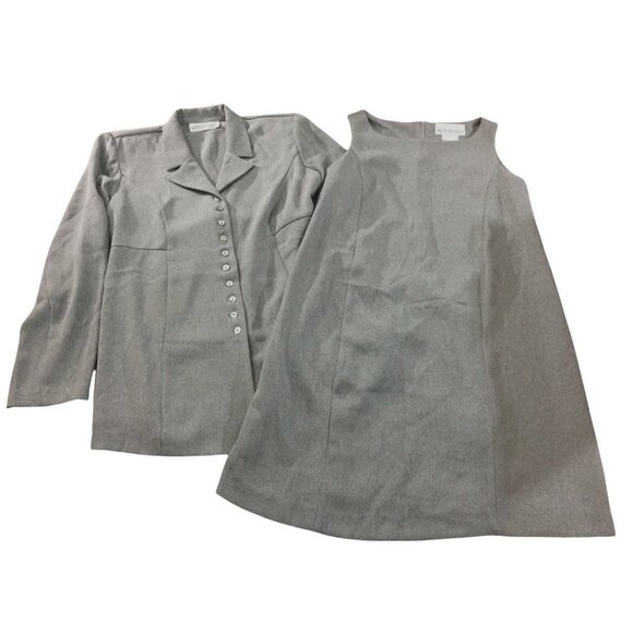 MOTHERHOOD MATURNITY Dresses & Skirts - 2/$30 Motherhood Maternity 2-pc Gray Sheath Dress & Coat Jacket SZ M